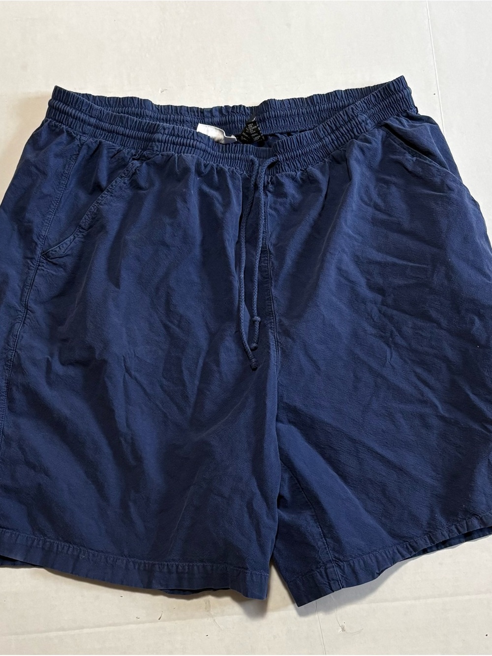 Woman  blue  Drawstring Shorts